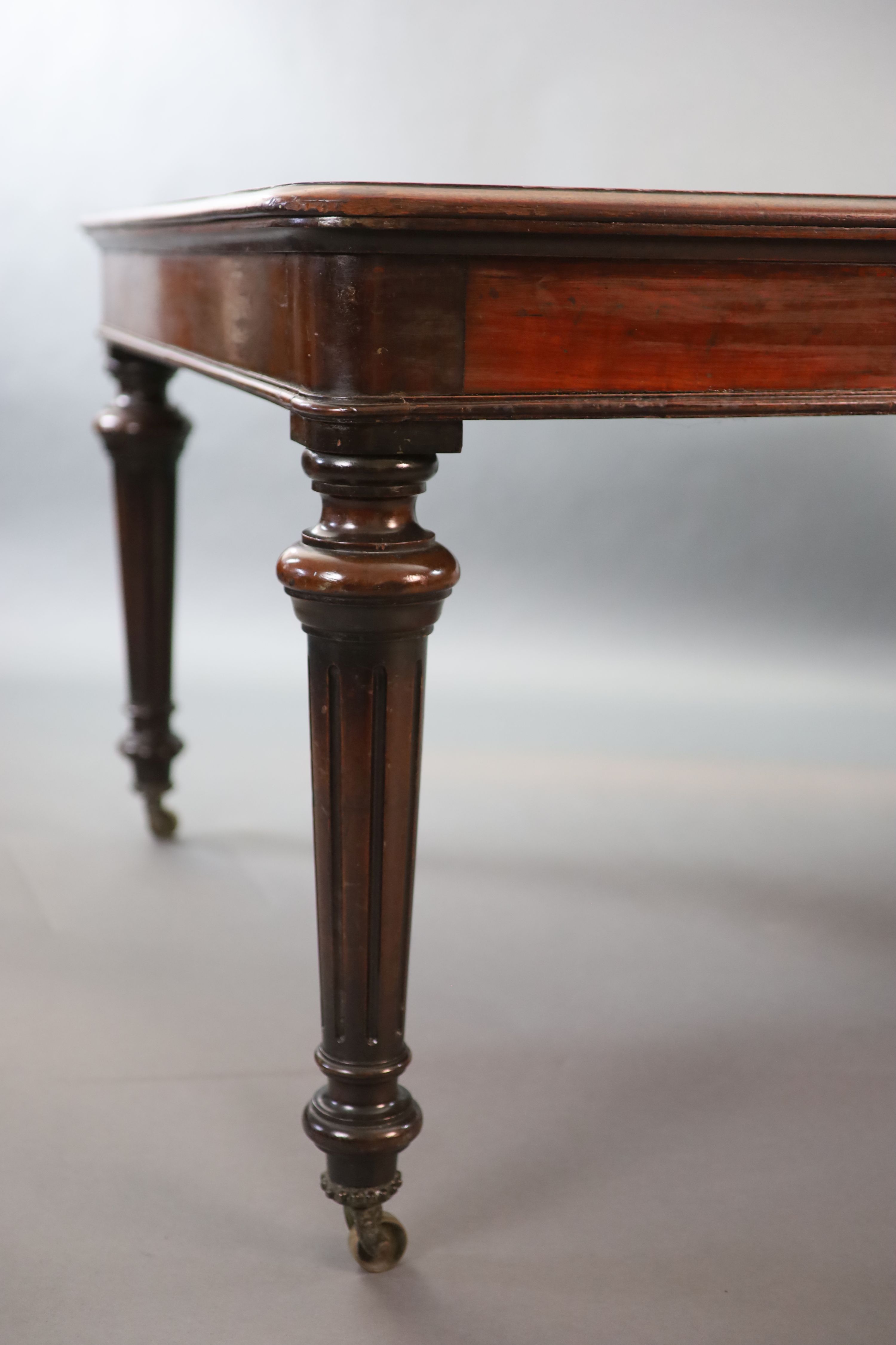 A Victorian mahogany library table, W.182cm D.121cm H.77cm